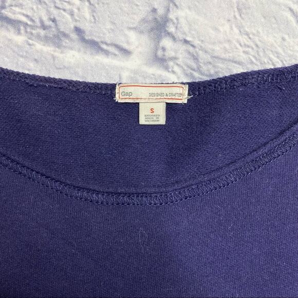Gap Cuffed Sleeve Lightweight Sweatshirt in Navy - Picture 3 of 6